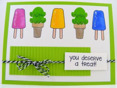 You Deserve A Treat Card
I mixed pops2eat with scream4icecream for this fun card.  :)
Keywords: pops2eat
