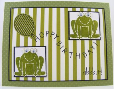 Hoppy Birthday Card
I used miniabc2stamp to create the "hoppy birthday" balloon "string."  I also used:
froggy2love 
balloon2cut stamps and die set
Keywords: miniabc2stamp froggy2love
