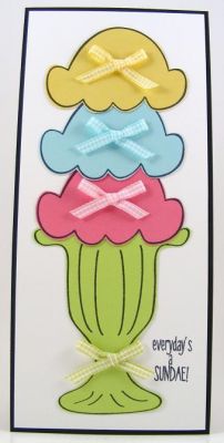 Everyday's a Sundae Card
Card features cone2dish clear stamp set.  
Keywords: cone2dish
