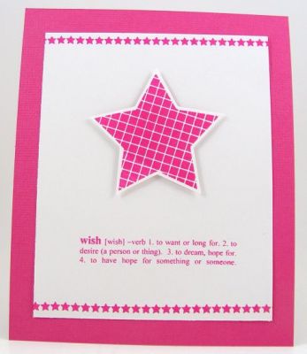 Wish Upon A Star Card
Card features all4stars clear stamp set plus dictionary4me.
Keywords: dictionary4me
