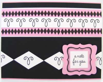 Note For You Card
Card features monogram2build clear stamp set plus Quick2Border clear stamps.
Keywords: The {Stamps} Of Life