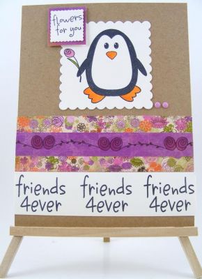 Flowers For You Penguin Card
SOL Stamps Used -- morepenguins2love and flowers2share
Scalloped Square Diecut -- Sizzix Framelits (#657566)
Patterned Paper -- BoBunny
Keywords: morepenguins2love