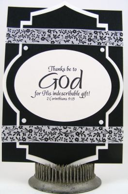 Thanks Be Card
I used the Christmas4Him clear stamp set on this one.  The diecut shapes were done with the Sizzix eClips.
Keywords: Christmas4Him