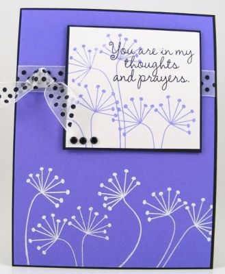 Thoughts and Prayers Card
Card features sympathy4you and thanks2you SOL clear stamp sets.
Keywords: SOL sympathy4you thanks2you