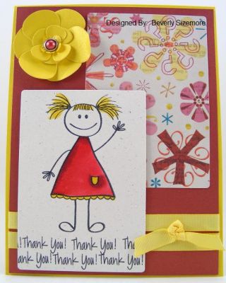 Thank You Card
The flower die at the top is by Sizzix (#657920 Flower Layers & Centers by Stephanie Barnard).
Keywords: Katie2Love