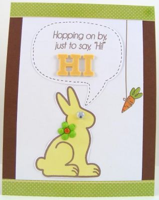 **Hopping "Hi" Card**
Keywords: chocolatebunny2stamp
