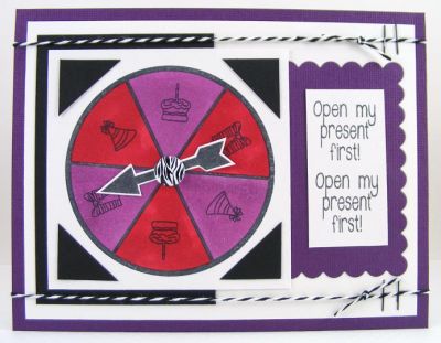 **Open My Present First Spinner Card**
Keywords: spinner2stamp