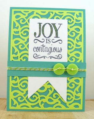 **Joy Is Contagious Card**
Keywords: upliftingwords2hear
