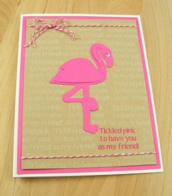**Tickled Pink Card**
Keywords: flamingos2stamp, flamingo die