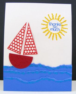 **Banner Sails Card**
Turn your polka dot banners from banners2cut into sails for your boat.  :)
Keywords: banners2cut