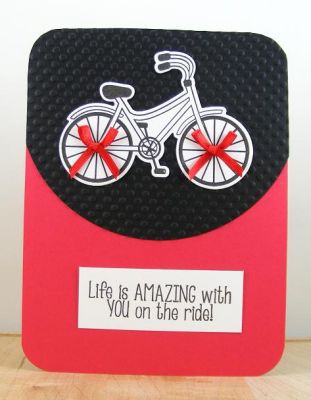 **Amazing Ride Card**
Quick and simple card using bicycle2stamp plus matching bicycle die.
Keywords: bicycle2stamp