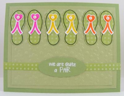 **Quite A Pair Card**
Keywords: sandles4summer