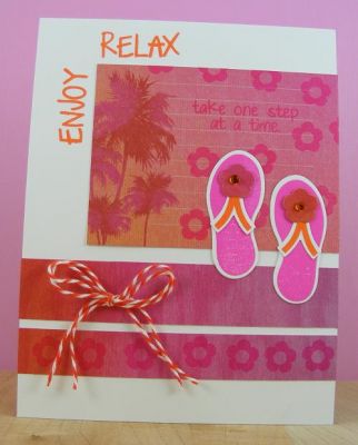 **Take One Step At A Time Card**
Keywords: sandles4summer