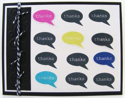 *Many Thanks Card*
Embossing folder by Sizzix.
Keywords: talk4phone