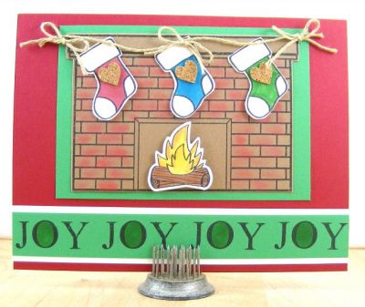 **Joy Card**
Keywords: fireplace2stamp