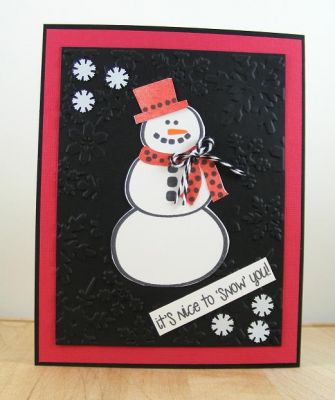 **Nice To Snow You Card**
Keywords: snowman2build