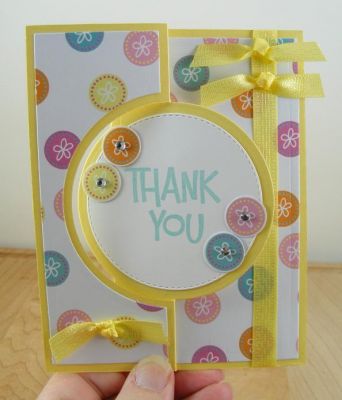 **Stitched Circle Thank You Card**
Stamp, cardstock, patterned paper plus stitched circle die are by The Stamps of Life.
Keywords: Stitched Circle Dies