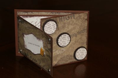 Thank you card!  I got the idea for this fold from a book I saw!!  I can send you the instructions if you like!!
