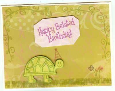 Belated Birthday card
Keywords: late4Bday