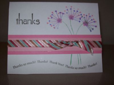 This was a Thank you card for a friend  that had been so helpful.
