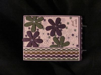 Just a Note
Daisies are my favorite flower and so I decided to stamp the daisies and tehn cut some of them out to add some dimension to my creation. 
Keywords: daisies4you
