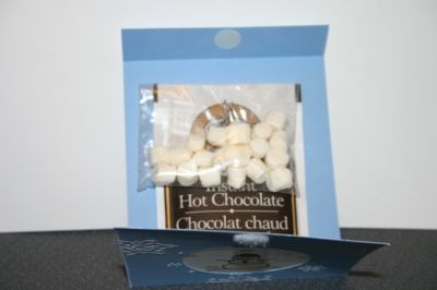 inside holder for teacher gift
here is the inside a packet of hot chocolate mix and i attached some marshmellows.
