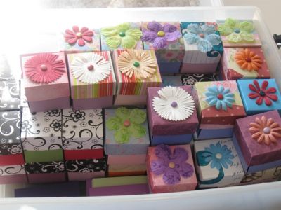 mothers day gift boxes
ok so i came up with an idea to sell cards and gifts at the school for mothers day. i made about 80 of these boxes so far to sell at the school for a fund raiser to help build a school in sri lanka. i also added a picture of the inside of the boxes
Keywords: all4moms