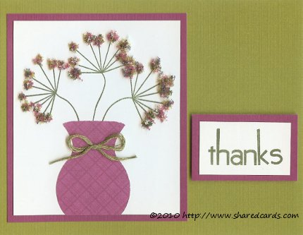 Flower Soft Agapanthus Thanks Card
Visit my website at "http://www.sharedcards.com/free_greeting_card_designs/2010/Flower_Soft_Agapanthus_Thanks/" for complete directions if interested.
