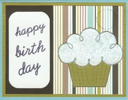 Happy Birthday Cupcake Card
