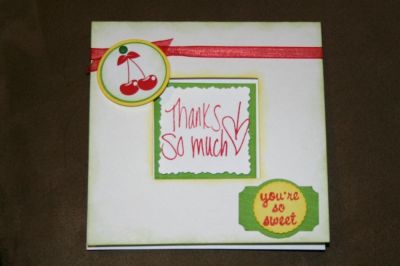 Cherry Thanks!
Created with a window card and the limited edition club stamp; made to send a thanks to a friend for a gift of cherries!
Keywords: Thanks So Much. cherry, thanks