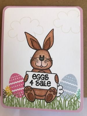 Colored pencils used on the bunny
