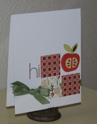 hi
A CAS card I made using the "hi" from Hello2You.  Used BasicGrey Offbeat papers and chip sticker with this one. 
