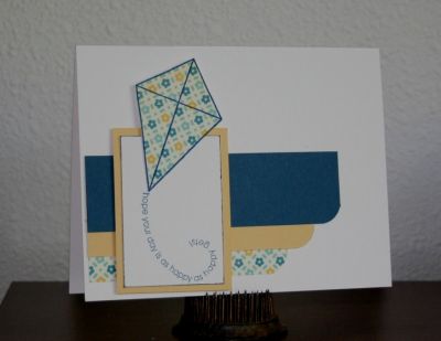 Hope Your Day
Another card using the kite image from Kites2Fly.  One of these days I'm going to make a card that includes some of the clouds from the set!! 
