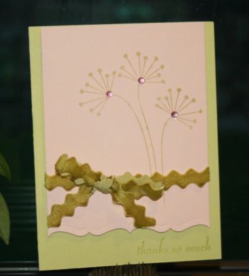 Pink & Green
A quick card I made using clean&simple stamping's current sketch 82.  I used the new Thanks2You set.  
