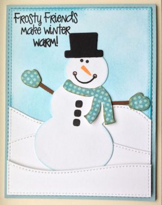 Frosty Friends
Super cute Christmas card using the awesome snowman2build stamp set and matching dies.
