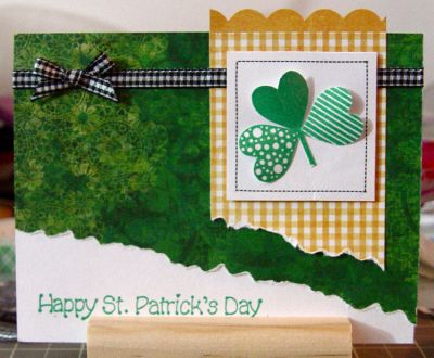 Happy St. Patrick's Day Card
This is a card I made using the several heart stamps and the front of the arrow stamp. I really like how it came out.
Keywords: St. Patrick's Day Card