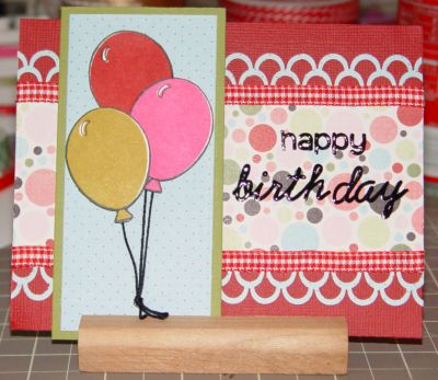 Happy Birthday 
A birthday card using the two stamp method.
