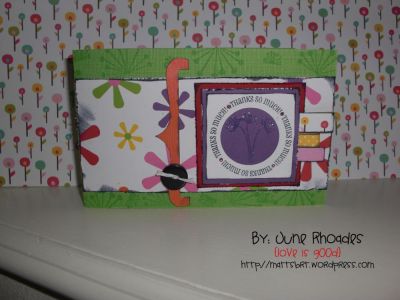 Thanks so Much
Thanks so Much on outside of card, & inside it says: "You Rock!"

