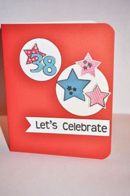 let's celebrate 
a card for my husband's 38th birthday!
