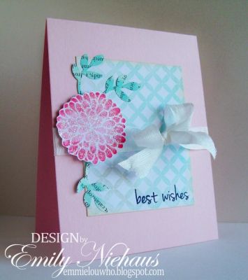 Best Wishes...
I made this wedding card for our neighbors who are getting married this weekend in Hawaii!  The background is pattern2love. The sentiment is from tinytitles2stamp. The flower is from moremums2love.  I added some fairy dust glitter by Donna Salazar to the flower and a seam binding bow.

TFL!

http://emmielouwho.blogspot.com/
Keywords: moremums2love pattern2love tinytitles2stamp