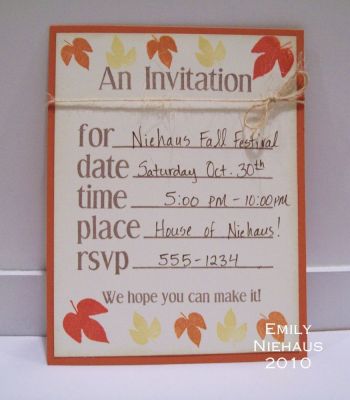Fall Festival Invite
I am totally in love with this invitation set.  It is so easy to use and line up.  I will never buy a pack of invites for any type of party again!
I made this fall invite with the invite2create set along with some leaves from the Thanks2fall set.

TFL!

http://emmielouwho.blogspot.com/
Keywords: invite2create thanks2fall invitation