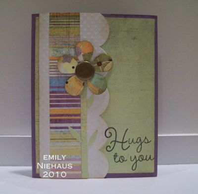 Hugs to you...
I used the sympathy4you and stamped it on a card I made at CKC in September.  This card is not my original idea-I want to give the folks at CKC ALL the credit, but it was way to pretty not to stamp with some TSOL stamps!

I believe the DP is from the Kioshi line by Basic Grey.  

TFL!

http://emmielouwho.blogspot.com/
Keywords: sympathy4you CKC