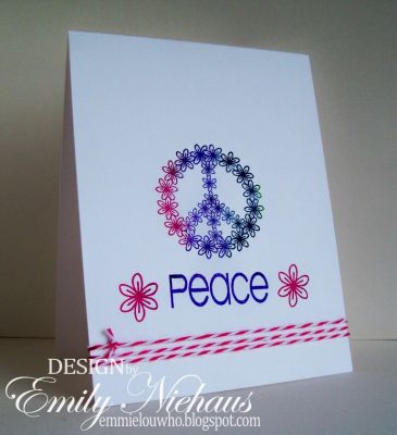 Peace
I used one of my old spectrum pads for this card.  I also added some twine from The Twinery at the bottom!

TFL!

http://emmielouwho.blogspot.com/
Keywords: pray4peace