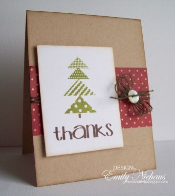 *thanks
I used some of the filler triangles in this set to create a Christmas tree!  I thought this would be a perfect thank you card to send to relatives for the wonderful Christmas they provided my guys.

TFL!

http://emmielouwho.blogspot.com/
