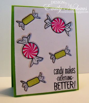 *Candy Makes Everything Better!
I used the negative from the dies to create the front panel of my card. 

TFL!

http://emmielouwho.blogspot.com/

