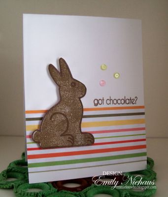 *Got Chocolate?
LOVE this chocolate bunny set! :)
