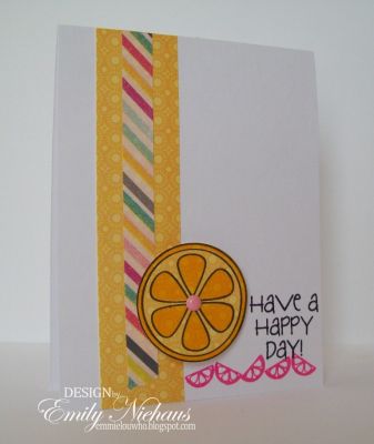 *Happy Day
I combined stamps from both lemonade sets for this card.

TFL!

http://emmielouwho.blogspot.com/
Keywords: lemonade2drink morelemonade2stamp
