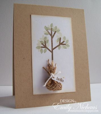 *hello
I used some burlap to tie around my seedling tree. The sentiment and tag is from the minitags2cut set!
Keywords: trees2build