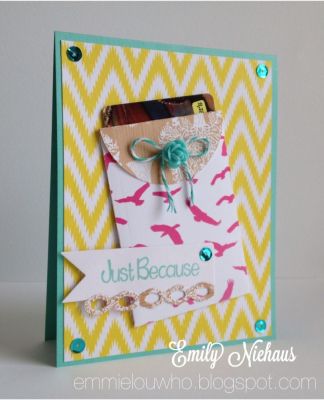 *Just Because...
I used the gift card envelope die set and the sentiment is from sign4words. :)
Keywords: sign4words