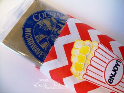 *Popcorn treat bag open
Uses the popcorn2stamp set and coordinating dies!

TFL!
